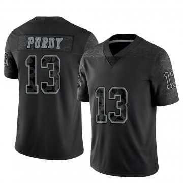 Men%27s San Francisco 49ers #13 Brock Purdy Black Reflective Limited Stitched Football Jersey->san francisco 49ers->NFL Jersey